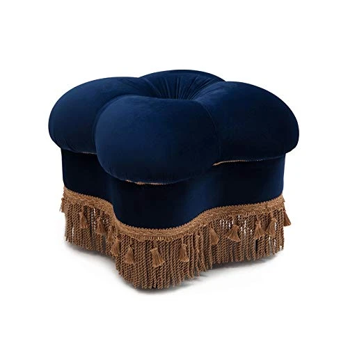 Jennifer Taylor Home Ellen Ottoman, Navy Blue Small