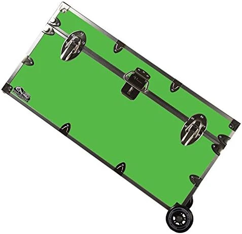 C&N Footlockers College Dorm Room & Summer Camp Lockable Trunk Footlocker With Wheels - Undergrad Trunk Available In 20 Colors - Large: 32 X 18 X 16.5 Inches (Royal Blue) - Image 14