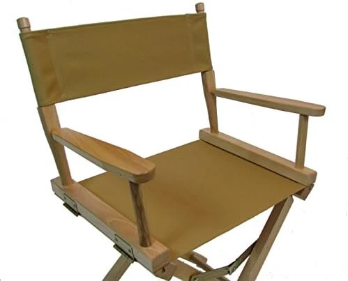 Personalized Embroidered Gold Medal Contemporary 18" Table Height Natural Frame Directors Chair - Hunter Green - Image 7