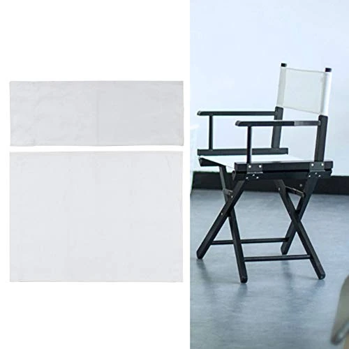 Marvellous Directors Chair Canvas Replacement, 1 Set White Chair Canvas Replacement Seat Cloth Stool Protector For Home Director Chair (20.5 X 16.5inch + 20.6 X 7.7inch)