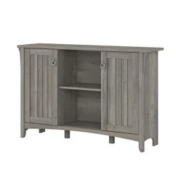Bush Furniture Salinas Accent Storage Cabinet With Doors, Driftwood Gray