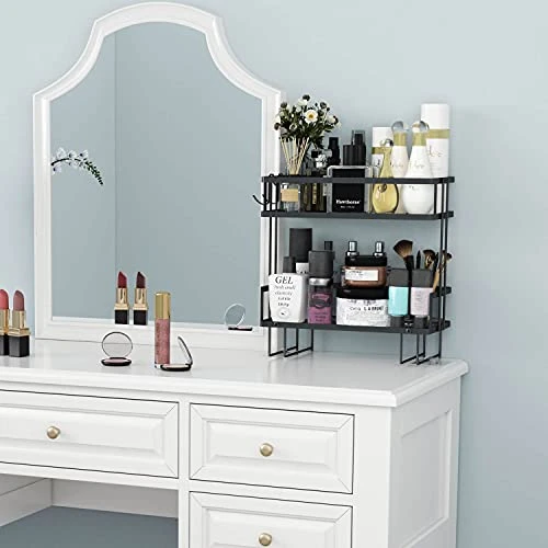 Godboat Over The Toilet Storage, 2-Tier Bathroom Organizer Shelves, Multifunctional Toilet Rack,No Drilling Space Saver With Wall Mounting Design (Black) - Image 3