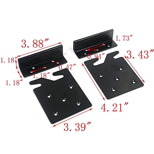 MY MIRONEY Set Of 4 Bed Frame Bed Post Double Hook Slot Bracket 3.39" X 4.21" Bed Rail Hooks Plates Bed Accessories - Image 2