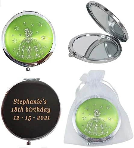 WE Mis Quince Años (12 PCS) Sweet 15, Sweet Sixteen, Quinceañera, Mis 15 Años Compact Mirror (Silver) - Image 4
