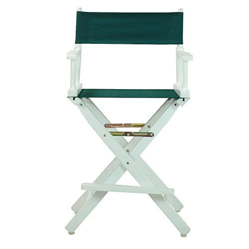 Casual Home 24" Director's Chair White Frame With Hunter Green Canvas, Counter Height - Image 3