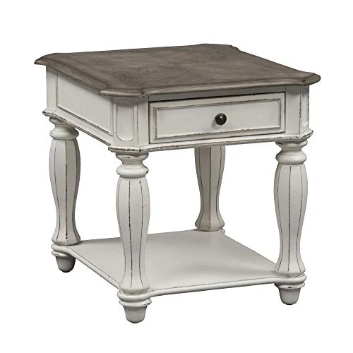 Liberty Furniture Industries Magnolia Manor End Table, W24 X D28 X H24, White - Image 4