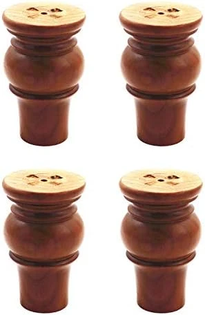 WEICHUAN Solid Wood Furniture Legs Bun Feet Replacement Sofa Couch Chair Ottoman Loveseat Coffee Table Cabinet TV Stand Dresser Wood Legs Set Of 4 (4", Primer Paint) - Image 3
