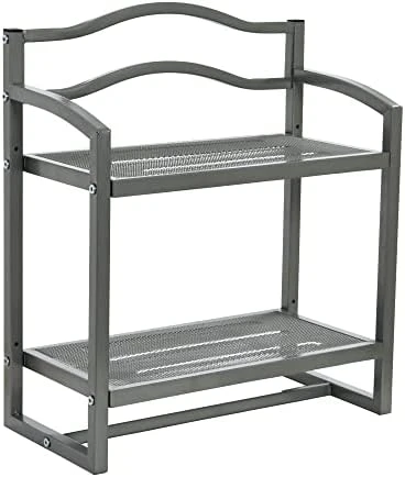 Household Essentials 3-Tier Metal Over The Toilet Bathroom Storage Shelf, White - Image 5