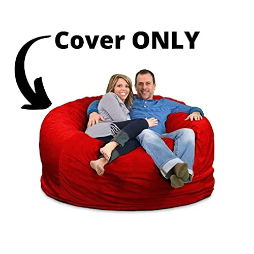 ULTIMATE SACK 6000 (6 Ft.) Bean Bag Chair Cover In Multiple Colors: Cover ONLY. (6000, Cloud Suede) - Image 2