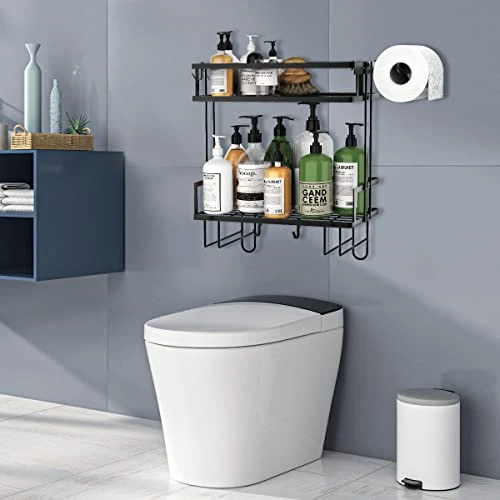 Vikiciy Over The Toilet Storage, 2-Tier Bathroom Organizer Shelves, Extended Edition Toilet Rack, Upgrade Version (2022) - Image 6