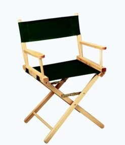 Gold Medal 18"" Table Height Contemporary Natural Frame Directors Chair - Natural