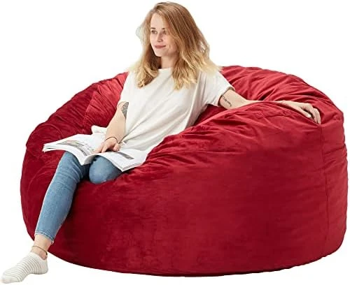 Azaeahom Bean Bag Chair:Large 5' Bean Bags With Memory Foam Filled, Large Beanbag Chairs Soft Sofa With Dutch Velet Cover-56×56"×36"(Royal Blue) - Image 10