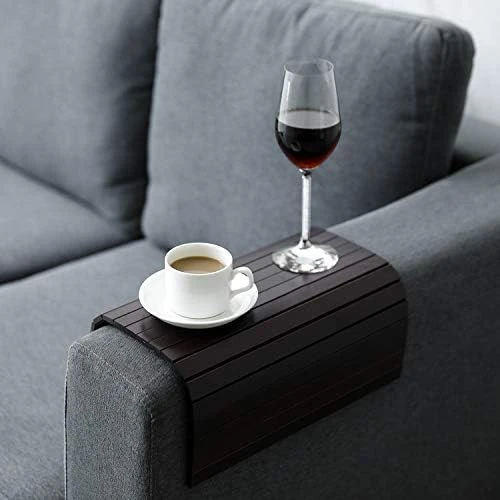 GEHE Couch Arm Table Flexible/Foldable Sofa Arm Tray Table Perfect For Drink Snacks Great Arm Tray For Couch Armrest Tray - Image 8