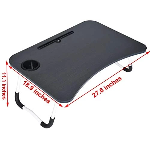HQLCX Foldable Portable Laptop Stand Bed Lazy Laptop Table Small Desk Breakfast Tray Furniture Computer Desk Folding Lazy Laptop Desk - Image 3