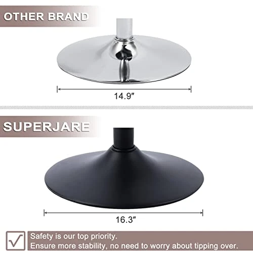 SUPERJARE Adjustable Bar Stools Set Of 2, Rustic Swivel Barstools With Back, Modern Counter Height Chairs For Pub Kitchen, Brown - Image 5