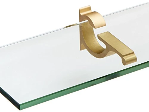 Spancraft Glass Monarch Glass Shelf, Brushed Bronze, 10 X 42 - Image 2