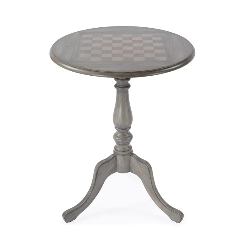Butler Specialty Company Colbert 22" Round Pedestal Game Table In Powder Gray - Image 3