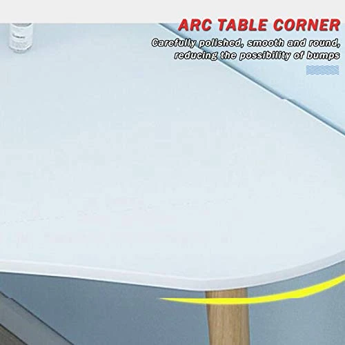 HXXXIN Triangular Desk Corner Writing Desk, Study Computer Desktop Study Writing Desk, Simple Small Apartment Space Saving Bedroom - Image 3