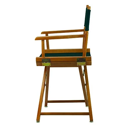Casual Home Director's Chair ,Honey Oak Frame/Hunter Green Canvas,18" - Classic Height - Image 2