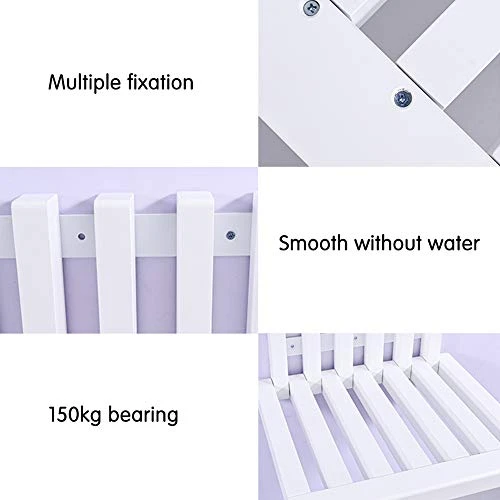 Kelendle Folding Chair Wall-Mounted Invisible Shoe-Changing Stool Made Of Solid Wood Wall Seat Folding With Support Legs Saving Space Suitable For Various Occasions White - Image 4