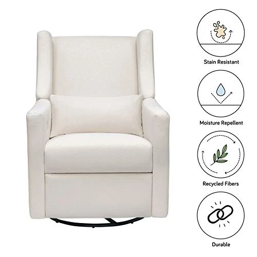 Babyletto Kiwi Electronic Power Recliner And Swivel Glider With USB Port In Performance Cream Eco-Weave, Water Repellent & Stain Resistant, Greenguard Gold And CertiPUR-US Certified - Image 5