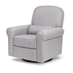 DaVinci Ruby Recliner And Swivel Glider In Misty Grey, Greenguard Gold Certified