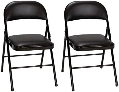 Cosco Vinyl Folding Chair, 4 Pack, Antique Linen - Image 7