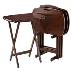 Winsome Lucca Snack Table, 22.83"W X 25.79"H X 15.67"D, Brown