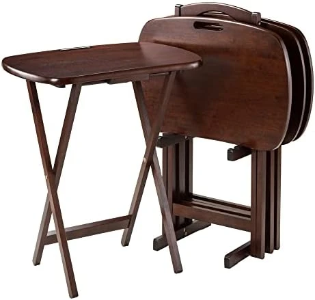 Winsome Lucca Snack Table, 22.83"W X 25.79"H X 15.67"D, Brown - Image 5