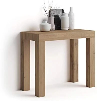 Mobili Fiver, First, Extendable Console Table, Ashwood Black, Made In Italy - Image 11