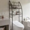 Fit Right 3-Shelf Bathroom Organizer Over The Toilet Storage, Bathroom Shelf Over Toilet, 27”L X 10”W X 66”H (Black)