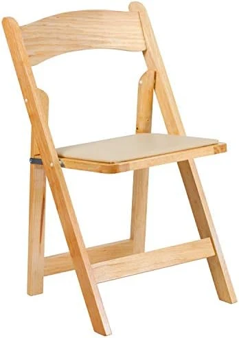 Flash Furniture 4 Pack HERCULES Series White Wood Folding Chair With Vinyl Padded Seat - Image 11