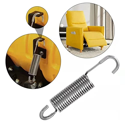 GNPADR 3-5/8" (2 Pieces) Stainless Steel Replacement Recliner Sofa Mechanism Tension Spring - Long Neck Hook - Image 3