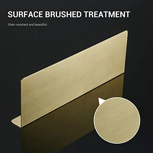 TRUSTMI Floating Shelf Wall Mounted Brushed Gold SUS304 Stainless Steel Storage Shelves For Bathroom Kitchen Bedroom Home Décor, (12 Inch X 4 Inch), Brushed Brass - Image 4