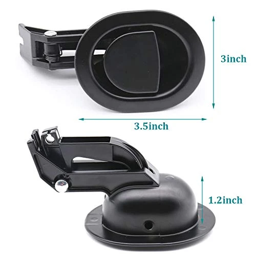 Ttmagic Universal Heavy-Duty Metal Sofa Chair Recliner Release Pull Handle Replacement Parts With Retaining Clips, Fits Ashley, Lazy Boy And Most Recliner Sofa Brand, Recliner Handle Size 3" X 3.5" - Image 2