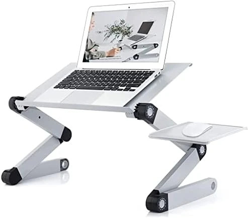 SXDS Adjustable Aluminum Laptop Desk For Bed Table Portable Notebook Stand Tray Sofa Bed (Color : OneColor) - Image 4