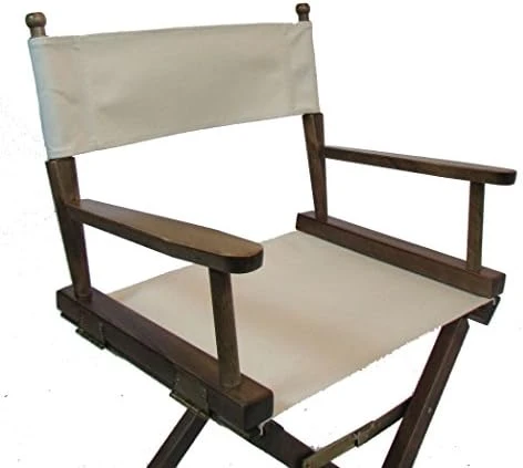 TLT Personalized Imprinted Gold Medal Contemporary 30" Bar Height Walnut Frame Directors Chair - Royal Blue - Image 9