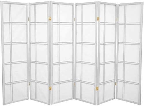 Oriental Furniture 5 Ft. Tall Double Cross Shoji Screen - Honey - 6 Panels - Image 15