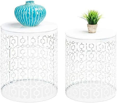 Best Choice Products Metal Accent Table, Set Of 2 Decorative Round End Tables Nightstands, Coffee Side Tables For Living Room Bedroom Office, Nesting - Gold - Image 6