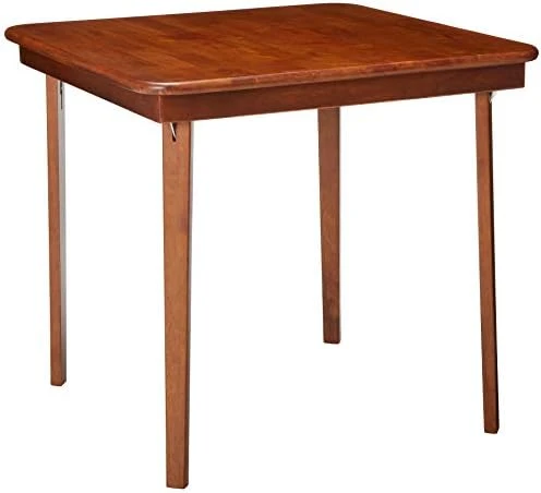 STAKMORE Straight Edge 32" Square Folding Card Table, Cherry Finish - Image 12
