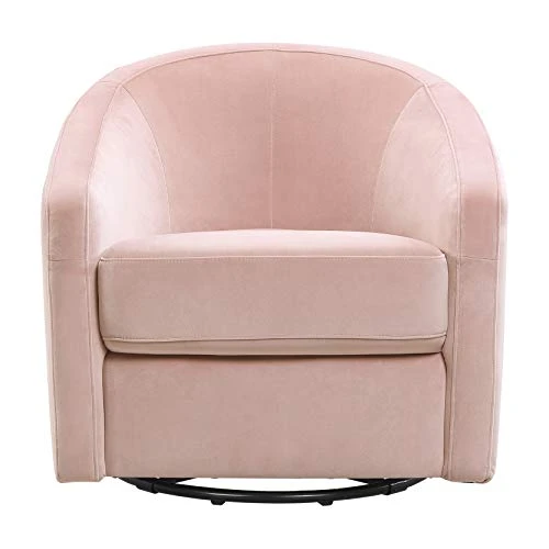 Babyletto Madison Swivel Glider In Blush Pink Velvet, Greenguard Gold And CertiPUR-US Certified - Image 3