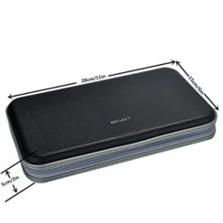 Wismart 70 Capacity Heavy Duty CD DVD Blu-ray Media Case Storage Holder Organizer Wallet (Black)