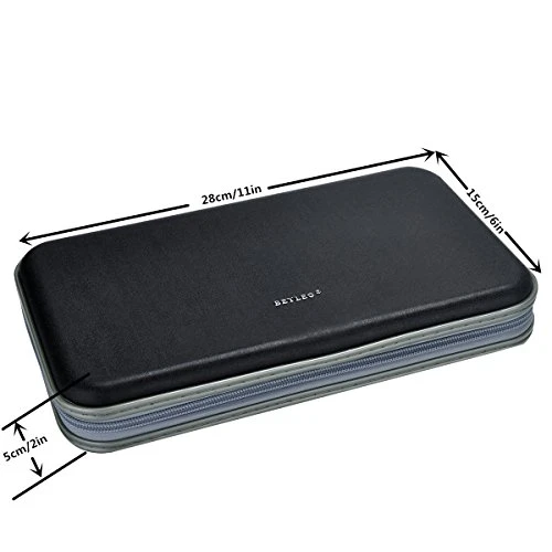 Wismart 70 Capacity Heavy Duty CD DVD Blu-ray Media Case Storage Holder Organizer Wallet (Black)