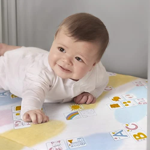 Dream On Me Asheville 4β Firm Fiber Crib And Toddler Mattress, Waterproof, GreenGuard Gold Certified, Dual-Sided , White Embossed Cover, Lightweight Reversible Design - Image 2