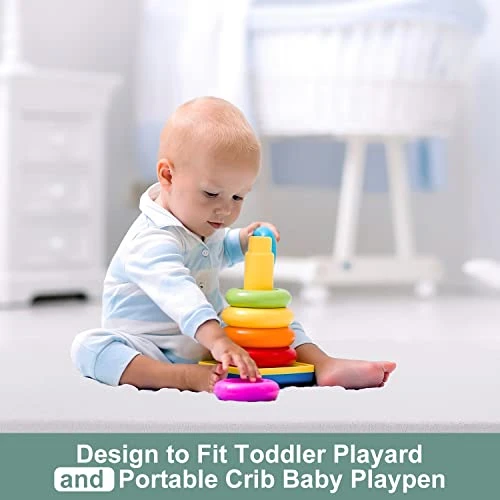 Ferlizer Pack And Play Mattress, 3.5 Inch Dual-Sided Playpen Mattress, Memory Foam Playard Mattress Topper With 100% Waterproof Bamboo Cover For 38" X 26" Pack N Play Playpens - Image 3