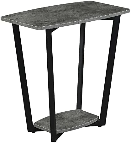 Convenience Concepts Graystone End Table, Weathered Gray / Black Frame - Image 10