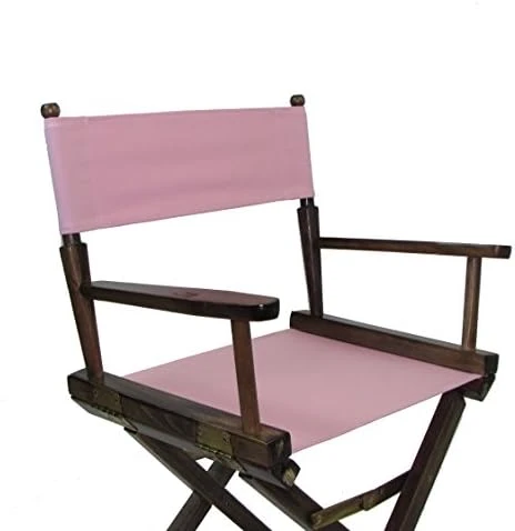 TLT Personalized Imprinted Gold Medal Contemporary 30" Bar Height Walnut Frame Directors Chair - Royal Blue - Image 8