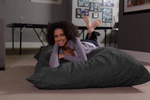 Sofa Sack - Plush, Ultra Soft Bean Bag Chair - Memory Foam Bean Bag Chair With Microsuede Cover - Stuffed Foam Filled Furniture And Accessories For Dorm Room - Charcoal - Image 3