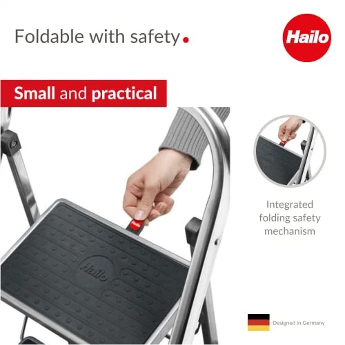 Hailo K30-Model 330-Pound Capacity Aluminum Step Stool, 2-Step - Image 3