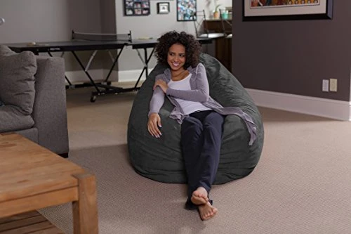 Sofa Sack - Plush, Ultra Soft Bean Bag Chair - Memory Foam Bean Bag Chair With Microsuede Cover - Stuffed Foam Filled Furniture And Accessories For Dorm Room - Charcoal - Image 2